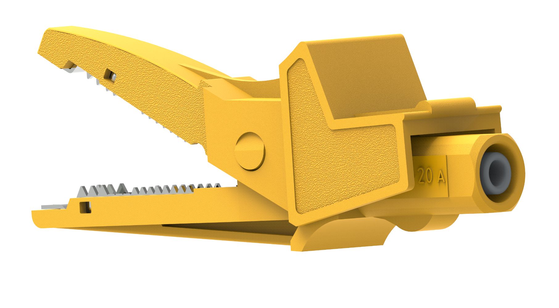 Electro PJP Alligator Clip, Nickel Plated Steel Contact, Yellow