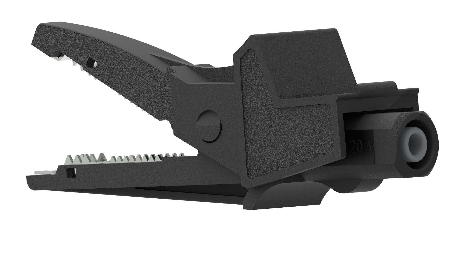 Electro PJP Alligator Clip, Nickel Plated Steel Contact, Black