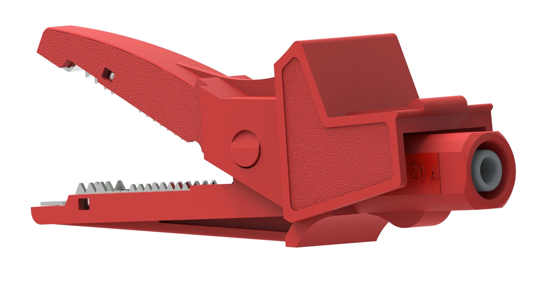 Electro PJP Alligator Clip, Nickel Plated Steel Contact, Red