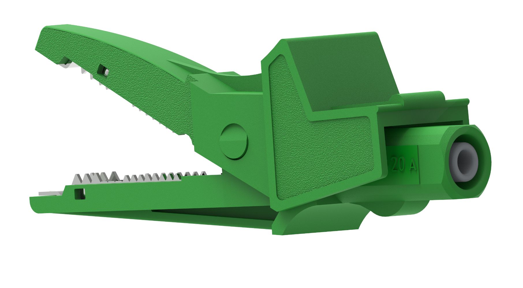 Electro PJP Alligator Clip, Nickel Plated Steel Contact, Green
