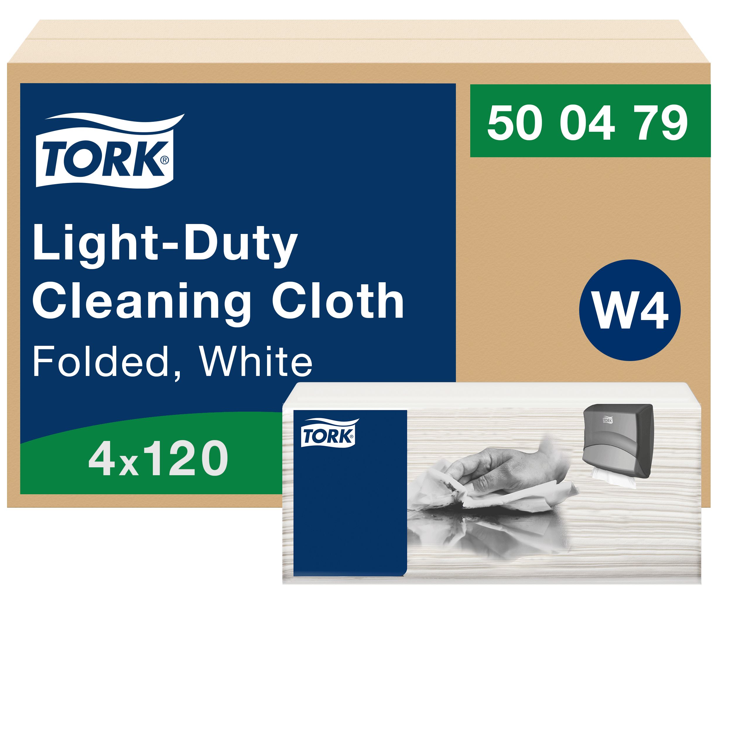 Tork Tork OptiServe Coreless White Cotton Cloths for General Purpose, Dry Use, Roll of 45 Per Pack, 41.5 cm, Repeat Use