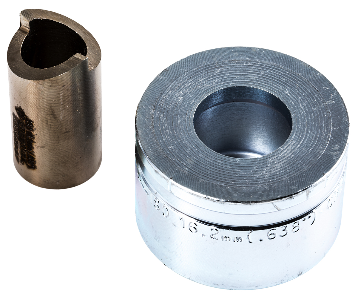 Greenlee , 1 Piece Punch & Die Set, 16.2 mm, kit contents: Greenlee Punch and Die Tool, Circular, Hydraulic Operation