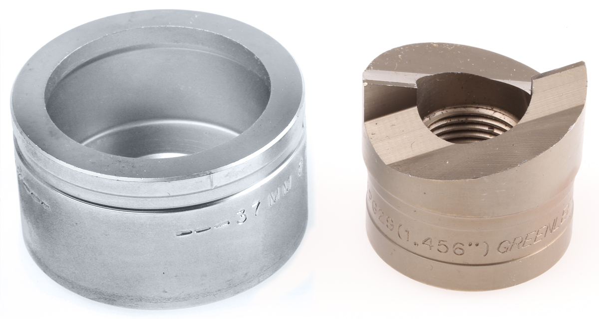 Greenlee Punch & Die Set, 15.2-64.0 mm, kit contents: Heavy Duty Punch Unit Including Punch And Die, Circular, Hydraulic