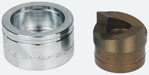 Greenlee Punch & Die Set, 44.45 mm, Circular, Hand, Hydraulic Operation
