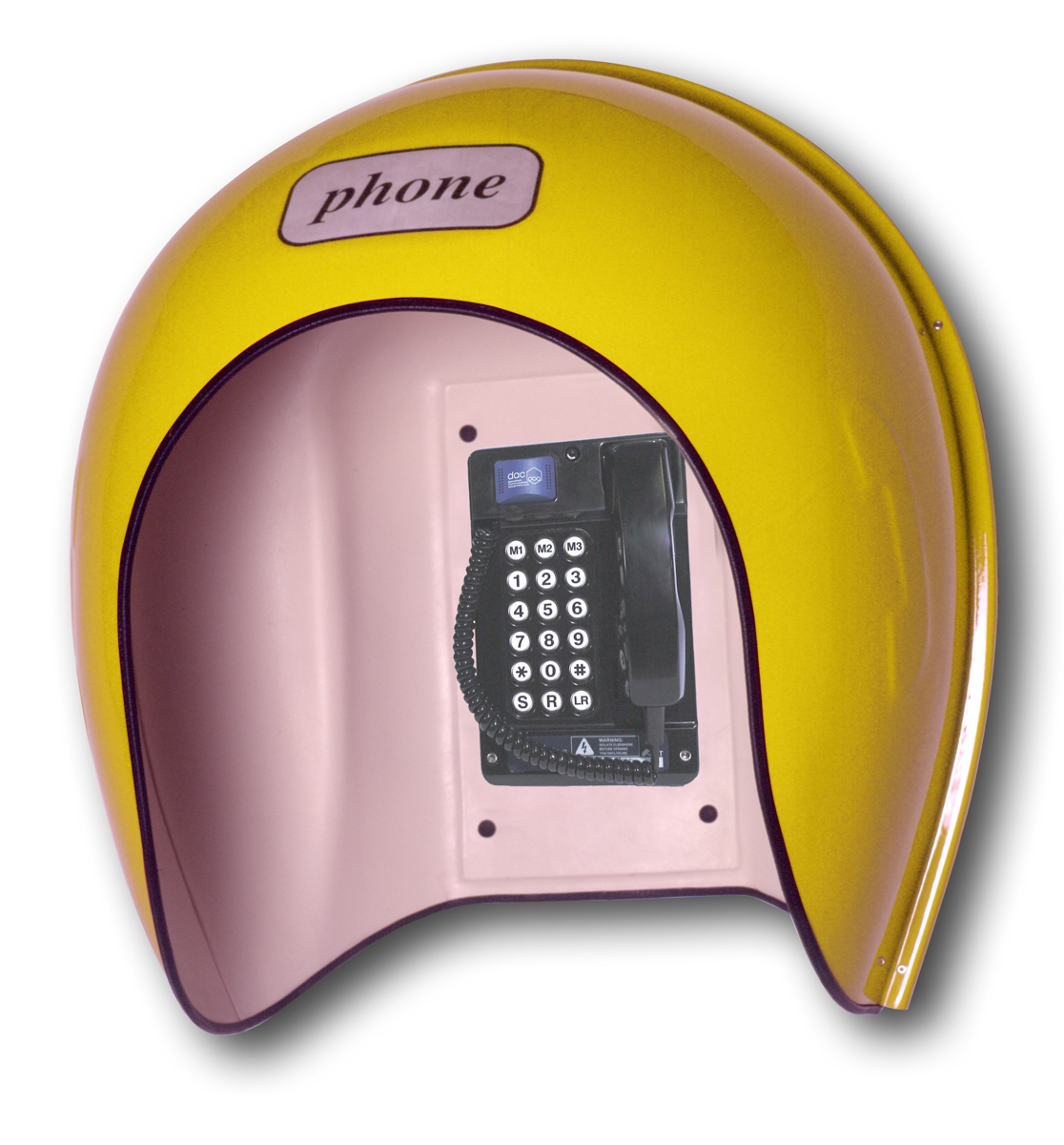 Gai-Tronics Phone Accessory, Acoustic Hood, Yellow, 2 m