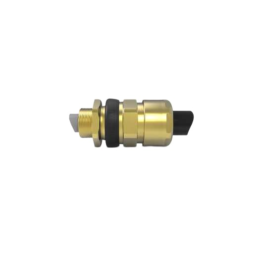 Hawke 501/453 Series Brass 316L Stainless Steel, Brass, Nickel Plated Brass Cable Gland, M63 Thread, 46 mm min., 65.3 mm