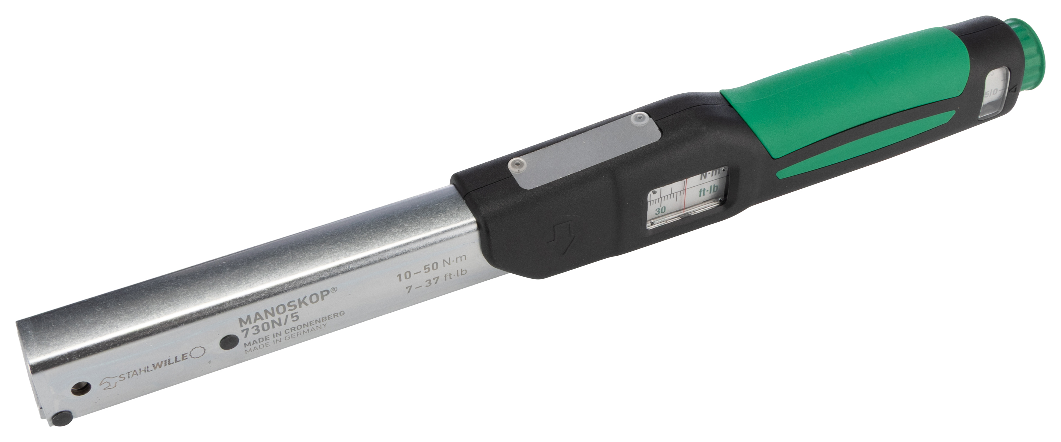 STAHLWILLE 730N Click Torque Wrench, 10 to 50 Nm, 28 mm Drive, Hex Drive, 330mm Overall