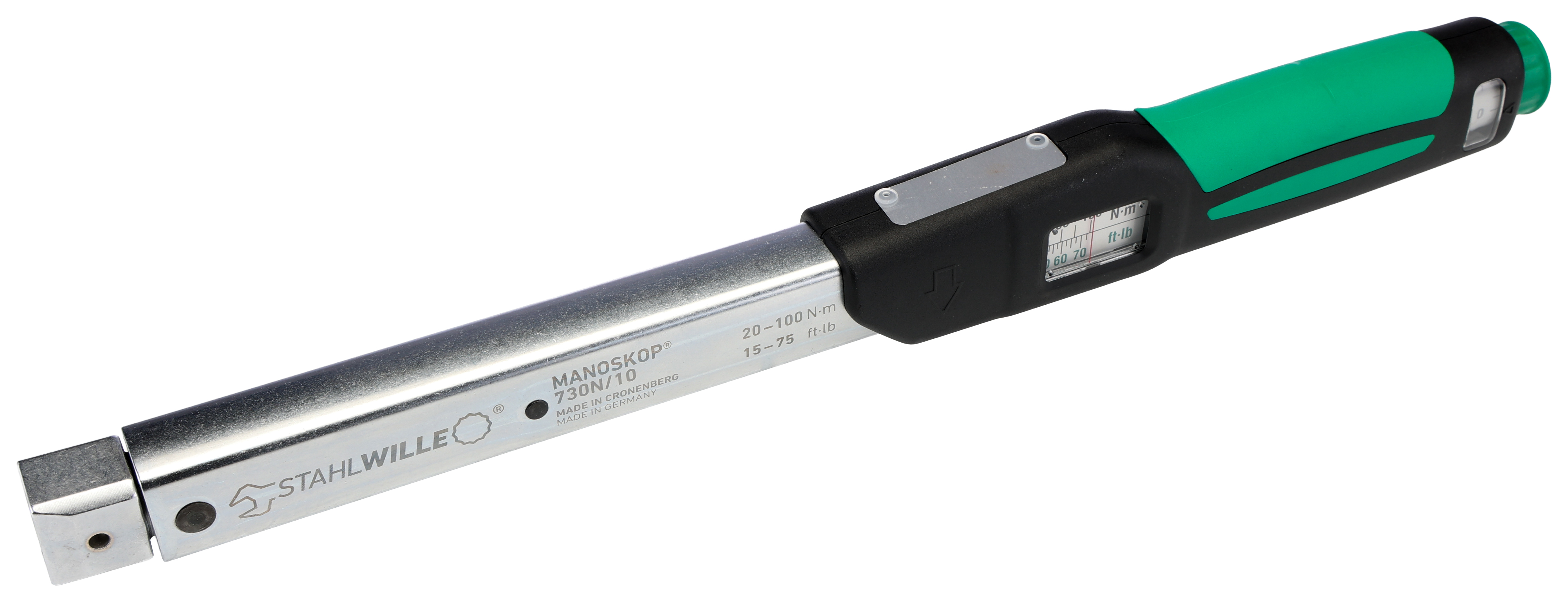 STAHLWILLE 730N Click Torque Wrench, 20 To 100 Nm, 28 mm Drive, Hex Drive, 386mm Overall