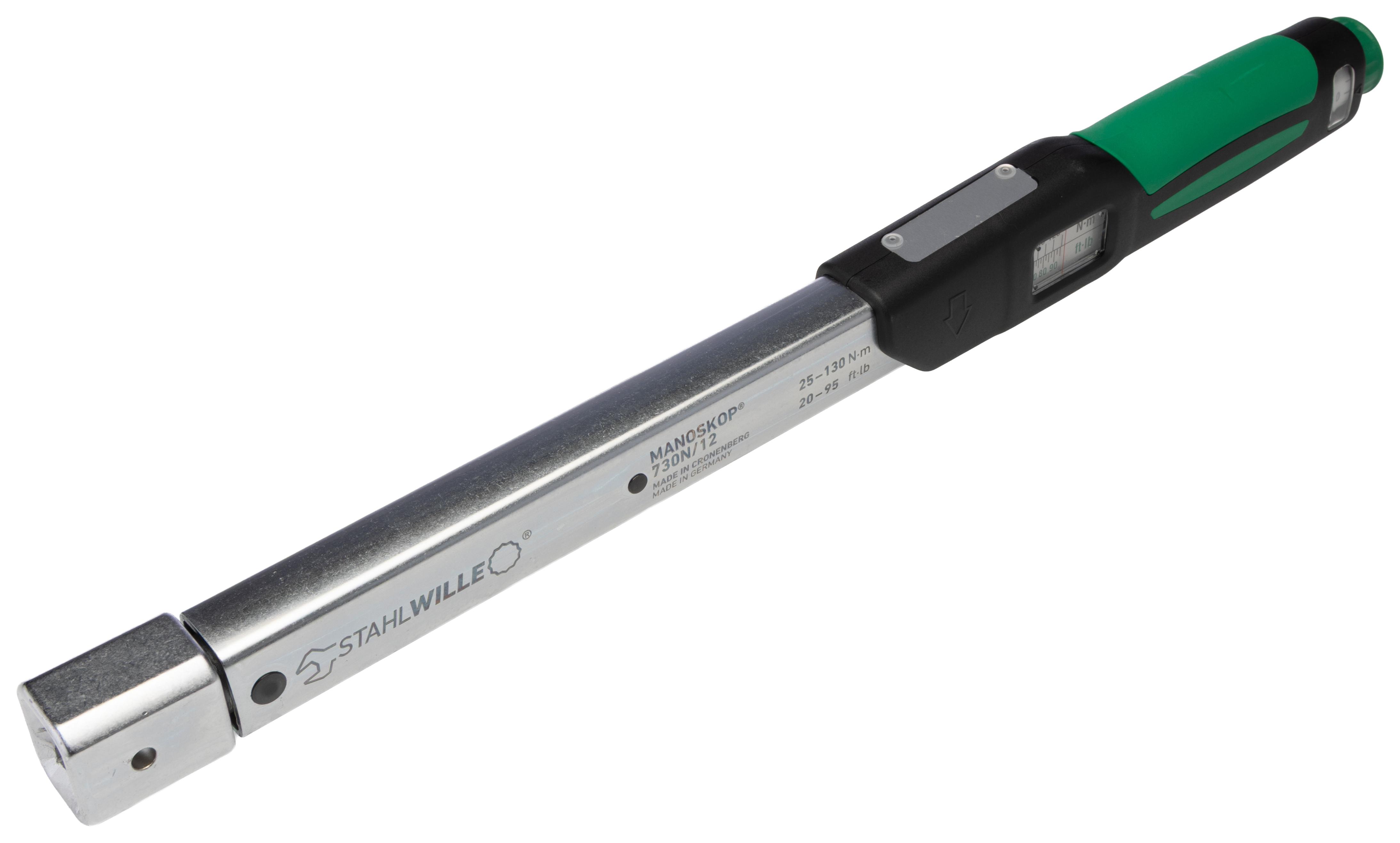50181012 STAHLWILLE 730N Click Torque Wrench, 25 to 130 nm, 28 mm Drive, Hex Drive, 421mm Overall