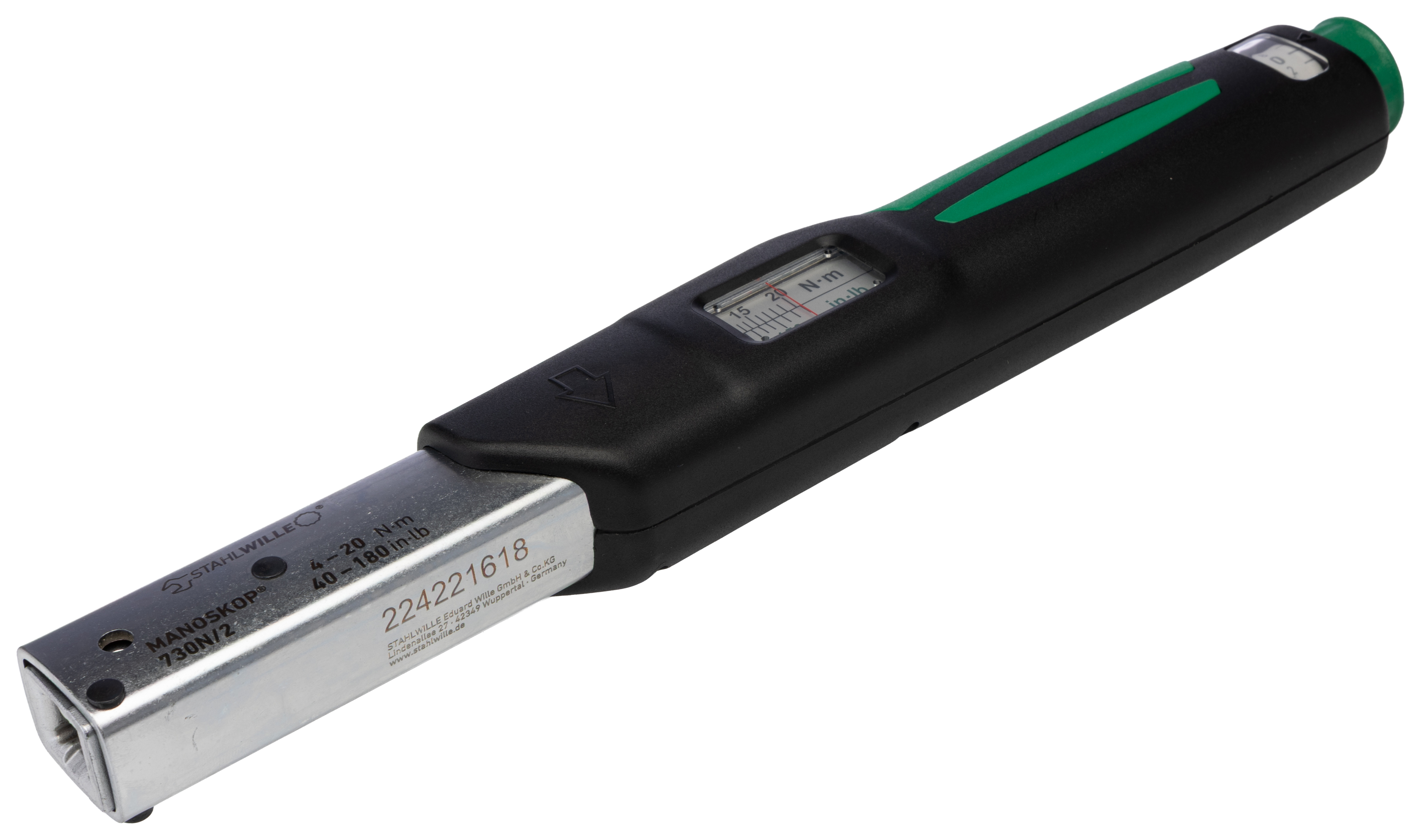 STAHLWILLE 730N Click Torque Wrench, 4 to 20 nm, 28 mm Drive, Hex Drive, 275mm Overall