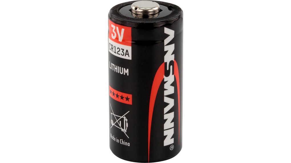 Ansmann Lithium 3 V, CR123A Lithium Speciality Size Battery, 1.6 Ah x 34.5 mm