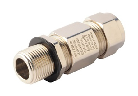 Moflash E1EX Series Brass Nickel Plated Brass Cable Gland, M20 Thread, 14.5 mm min., 20.5 mm max., IP68, IP66