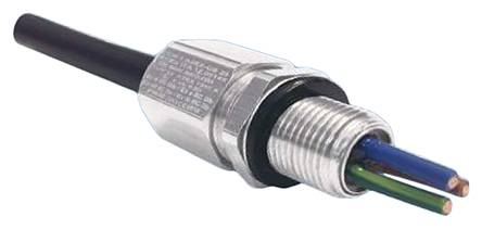 Moflash A2EX-QS Series Brass Nickel Plated Brass Cable Gland, M20 Thread, 11 mm min., 15 mm max., IP68, IP66