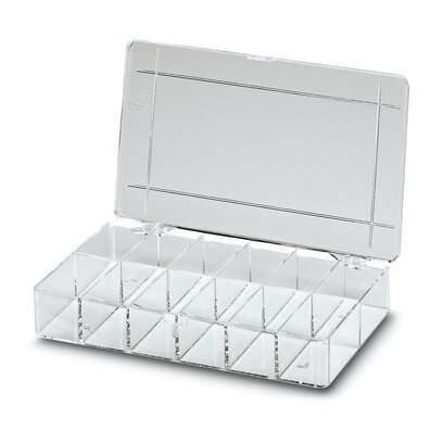 Phoenix Contact 12 Cell Transparent Polystyrene Compartment Box, 36 mm x 210mm x 105 mm