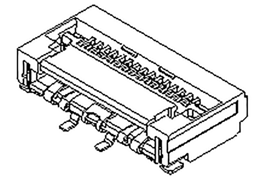 Molex, 502244 0.5 mm Pitch 24 Way Right Angle Female FPC Connector, Surface Mount