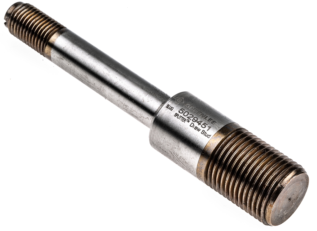 Greenlee Draw Stud, 1/2 in Through 2 in Conduit Size, kit contents: Draw Studs And Misc., Dust Plug, Female Coupler,