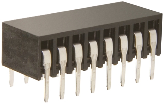 HARWIN Right Angle Through Hole Mount PCB Socket, 16-Contact, 2-Row, 2.54mm Pitch, Solder Termination