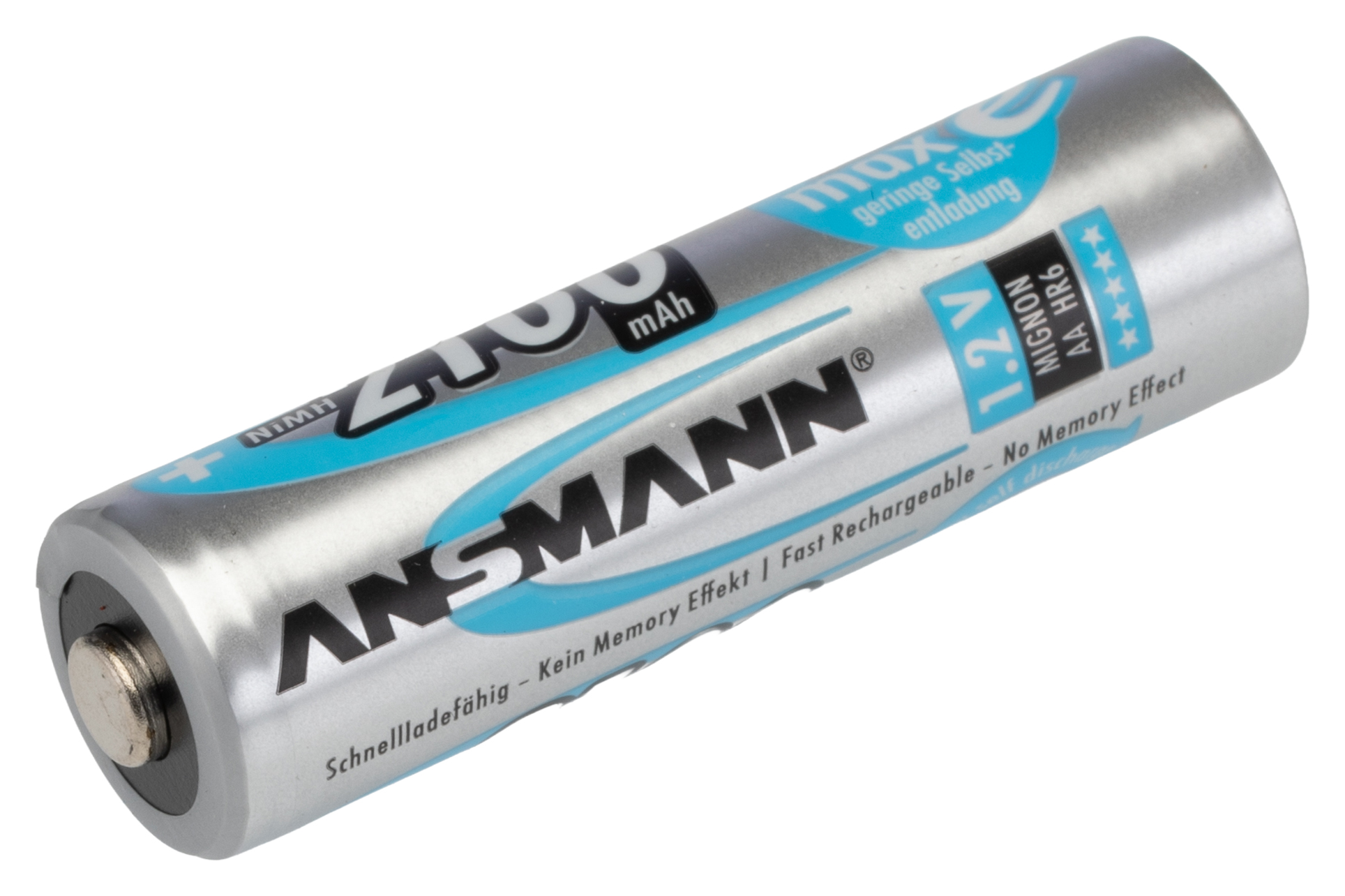 5030992 Ansmann Ansmann MaxE AA Nickel Metal Hydride Rechargeable AA Battery, 2.1 Ah, 1.2 V - Pack of 2