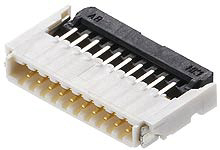 Molex, 503480 0.5 mm Pitch 20 Way Right Angle Female FPC Connector, Solder