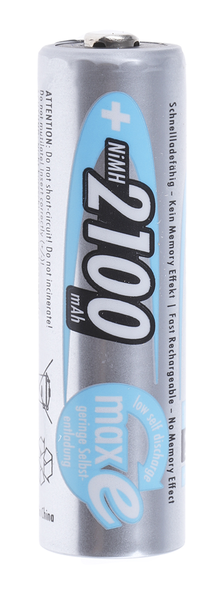 Ansmann Ansmann MaxE AA Nickel Metal Hydride Rechargeable AA Battery, 2.1 Ah, 1.2 V - Pack of 4