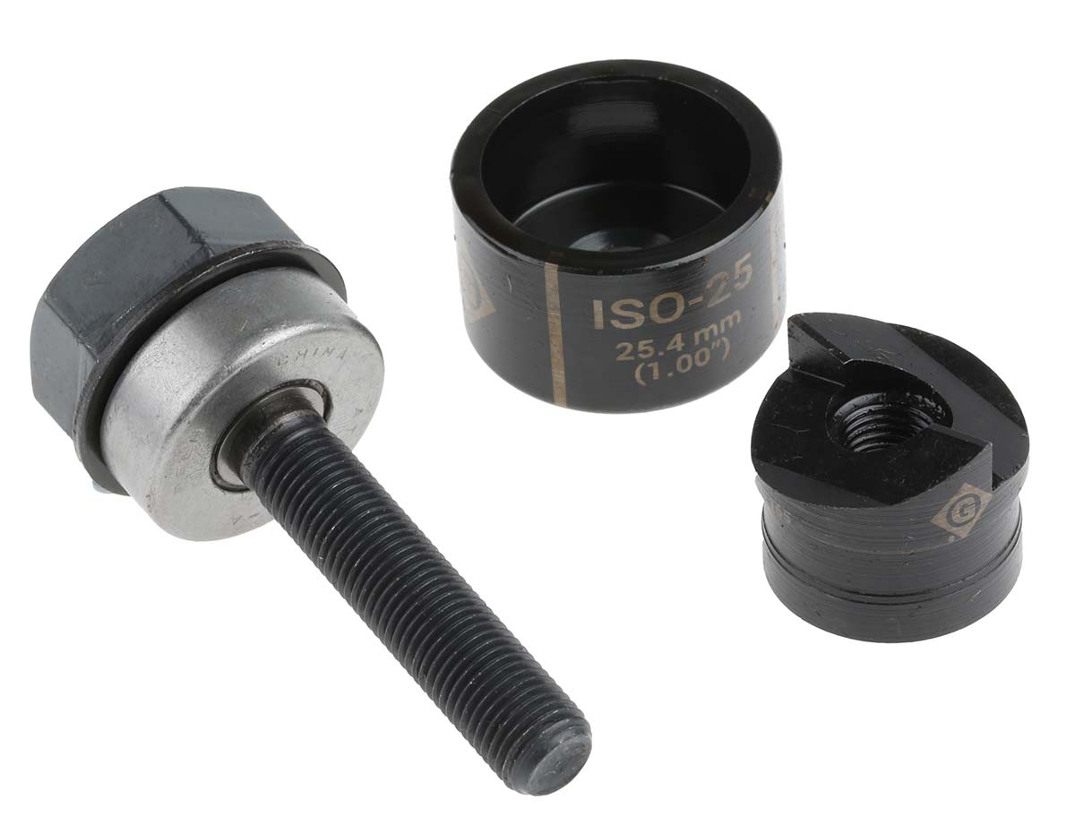 Greenlee Punch & Die Set, 25.4 mm, Circular, Hand Operation