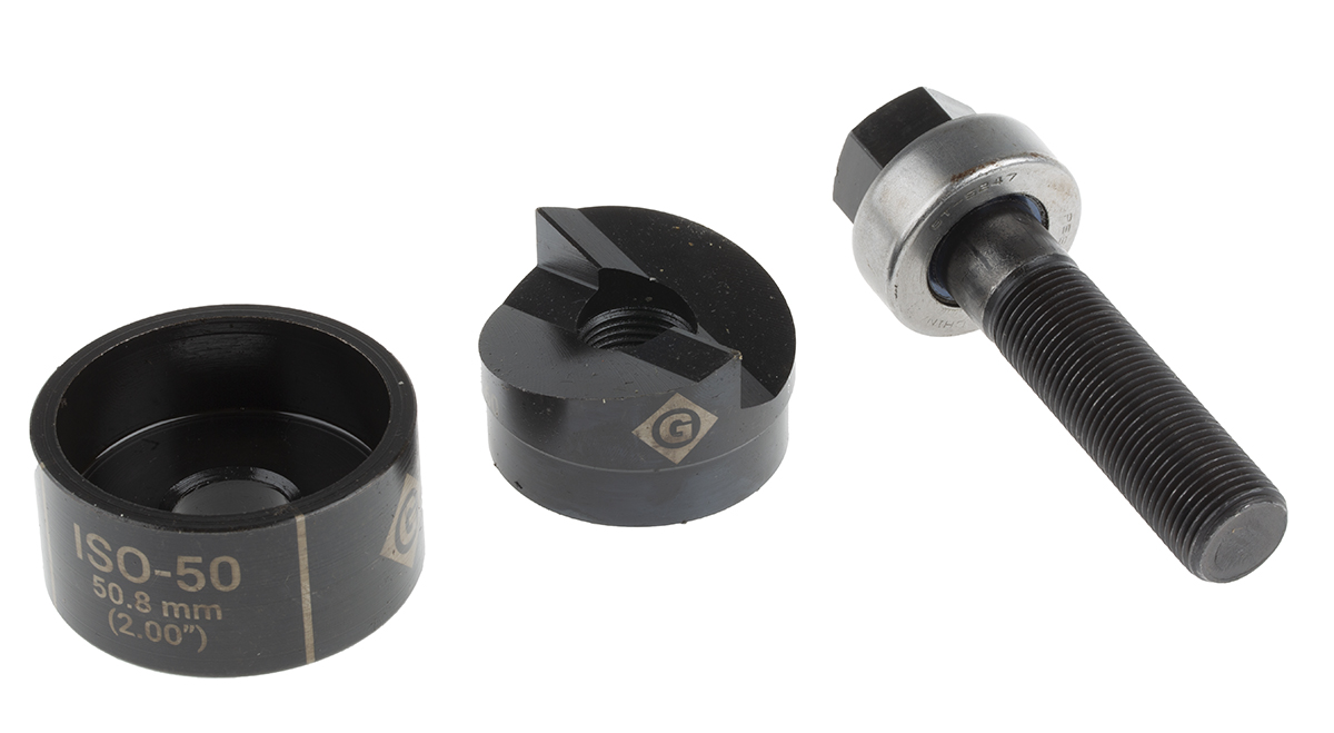 Greenlee Punch & Die Set, 50.8 mm, Circular, Hand Operation