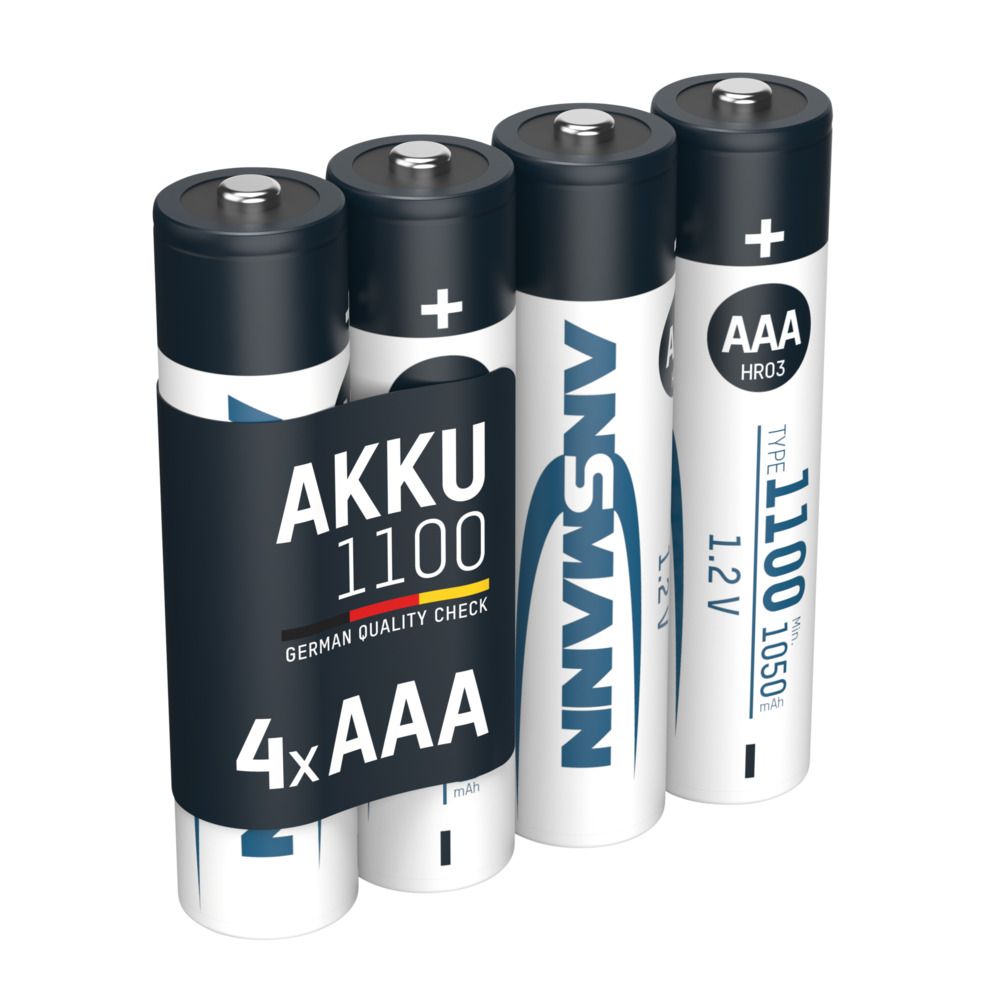 Ansmann Nickel Metal Hydride Rechargeable AAA Battery, 1.1 Ah, 1.2 V
