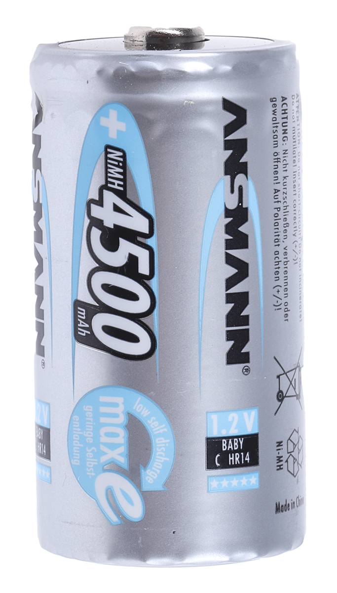 Ansmann MaxE Ansmann Nickel Metal Hydride Rechargeable C Battery, 4.5 Ah