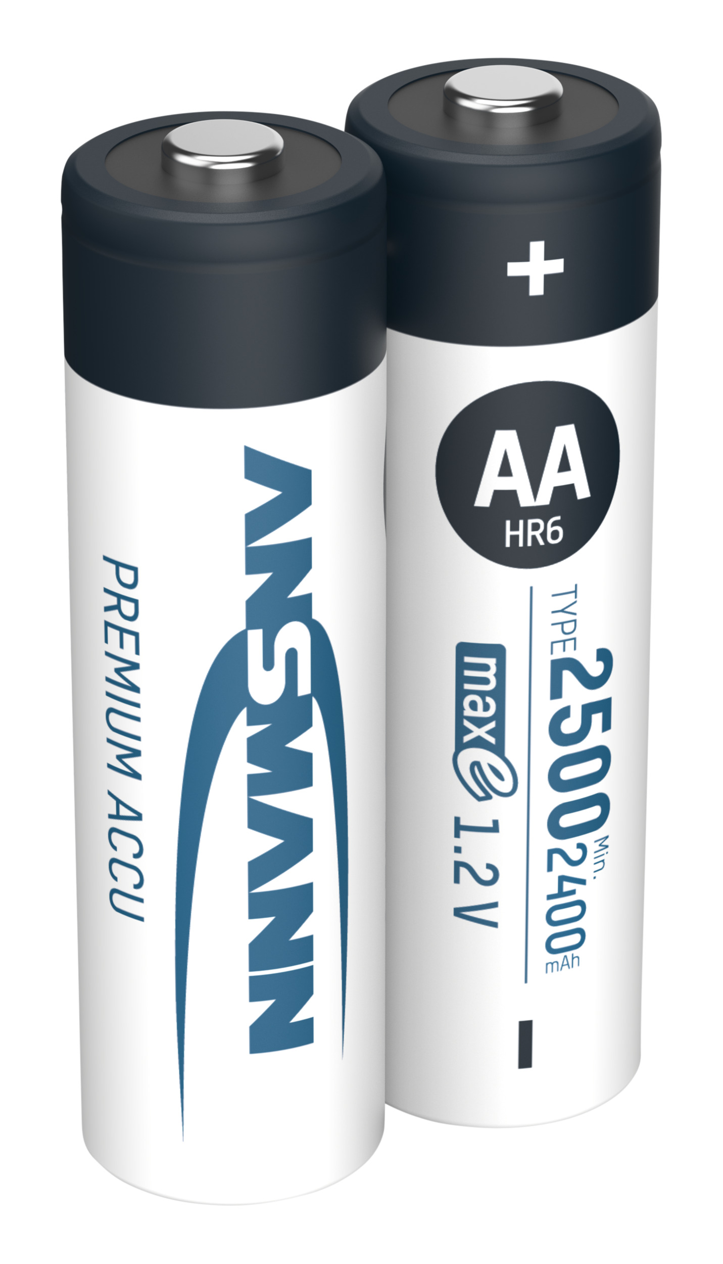 Ansmann Ansmann MaxE AA Nickel Metal Hydride Rechargeable AA Battery, 2.5 Ah, 1.2 V - Pack of 2