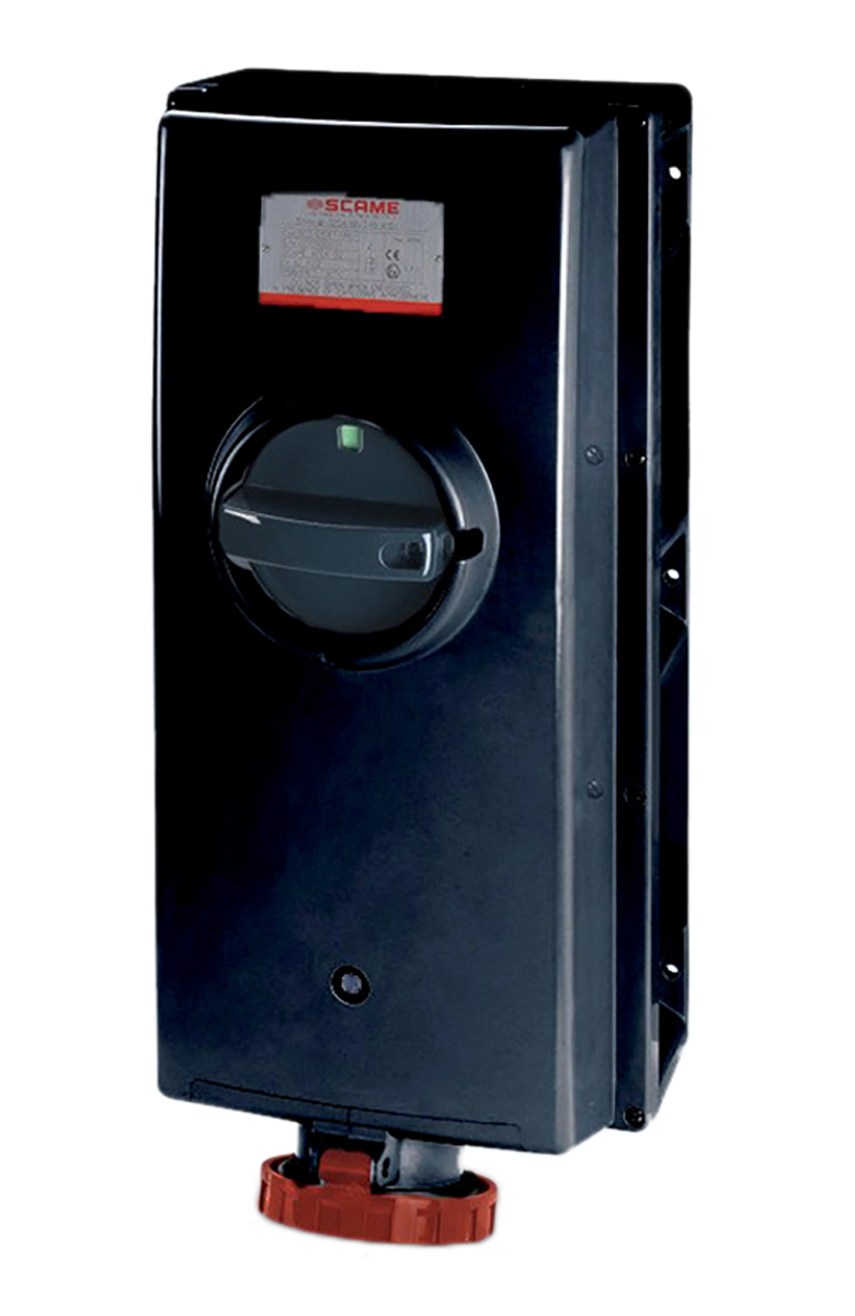 Scame, ADVANCE-GRP(GD) IP66 Red Power Connector, Surface Mount, 3P+N+PE, Rated At 125A, 415V