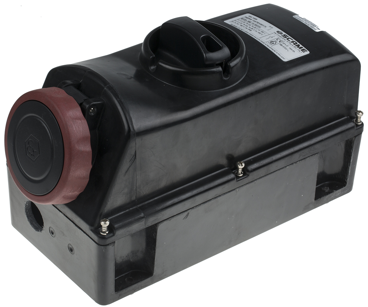 Scame, ADVANCE-GRP(GD) IP66 Red Power Connector, Surface Mount, 3P+PE, Rated At 16A, 415V