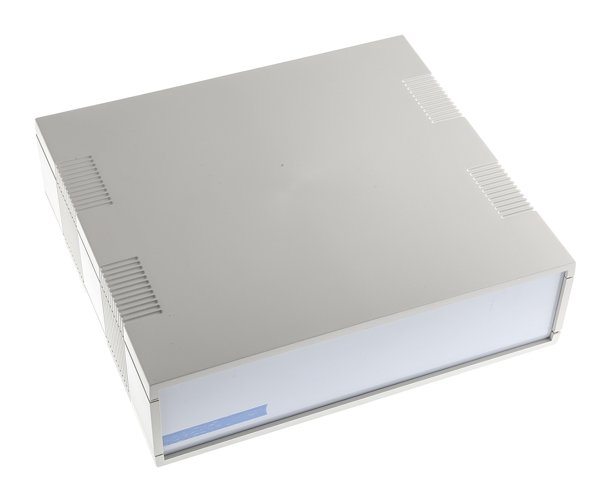 504-748 RS PRO Grey ABS Desktop Enclosure, 250 mm 75 mm, 275 mm