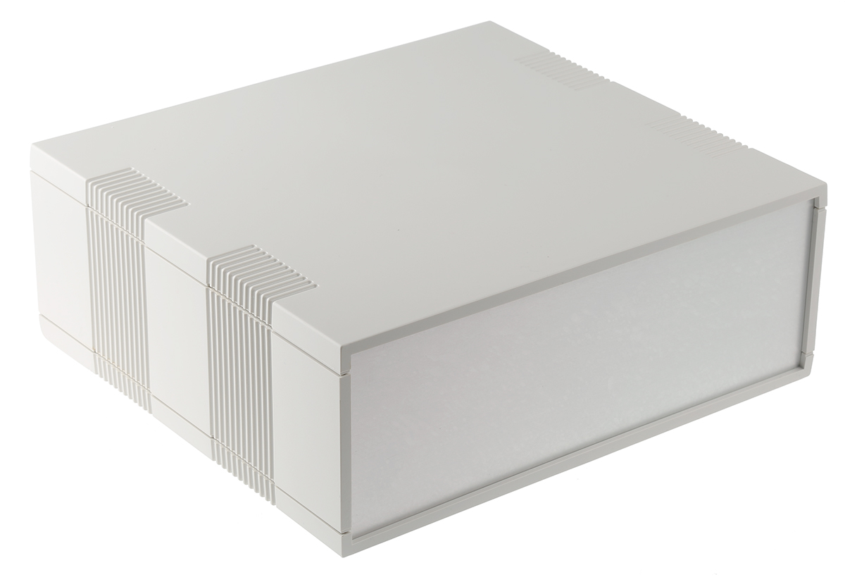 RS PRO Grey ABS Desktop Enclosure, 250 mm 100 mm, 275 mm