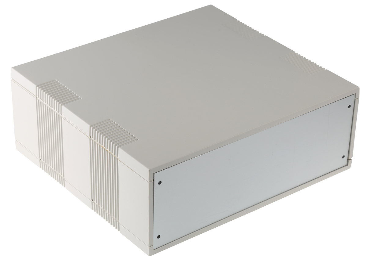 504-754 RS PRO Grey ABS Desktop Enclosure, 250 mm 100 mm, 275 mm