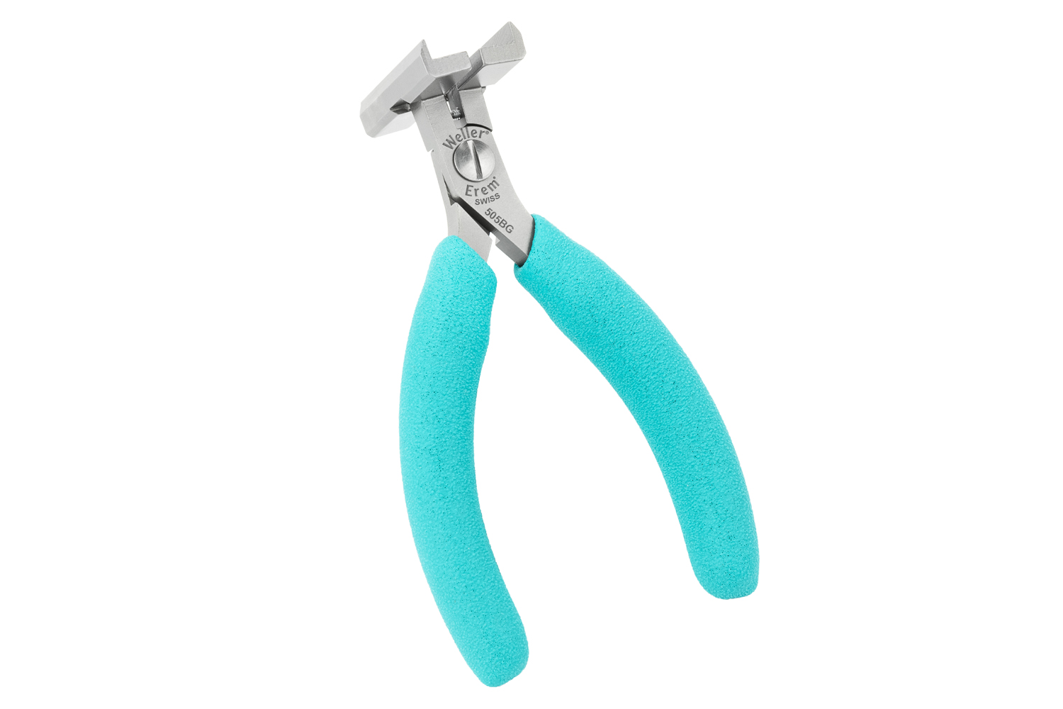 Erem 1-Piece Electronic Pliers Crosshatch Knurled, 120 mm Overall, 8mm Jaw ESD Safe