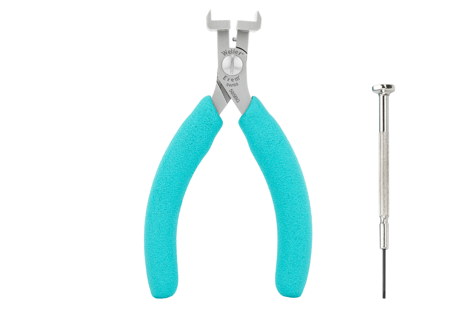 505bg Erem 1-Piece Electronic Pliers Crosshatch Knurled, 120 mm Overall, 8mm Jaw ESD Safe