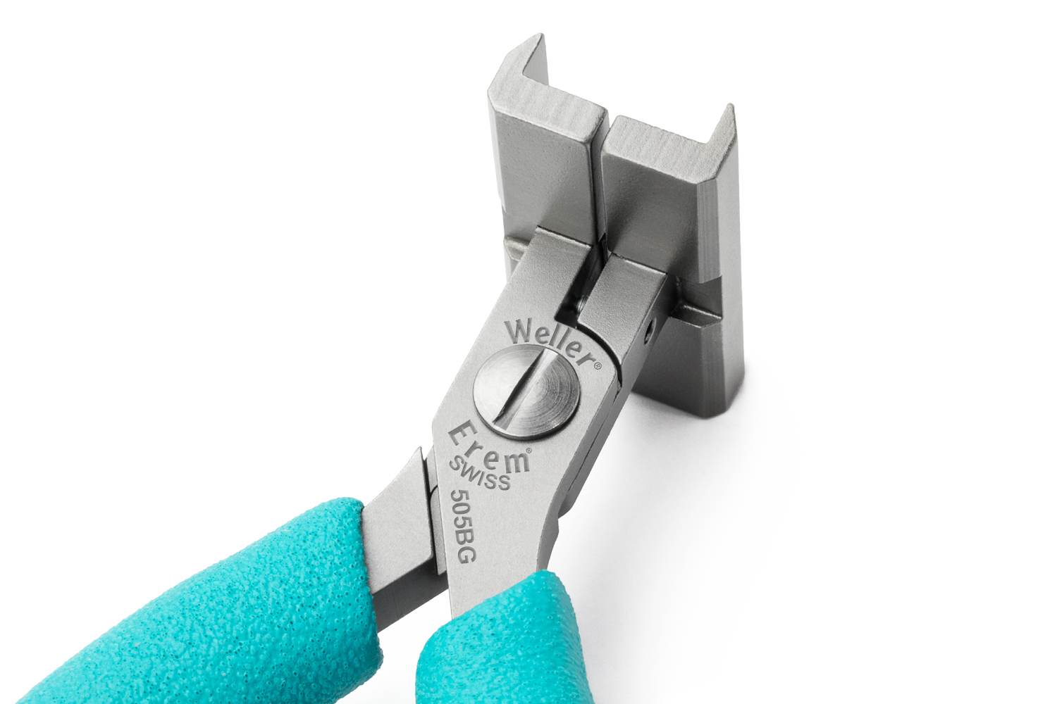 505bg Erem 1-Piece Electronic Pliers Crosshatch Knurled, 120 mm Overall, 8mm Jaw ESD Safe