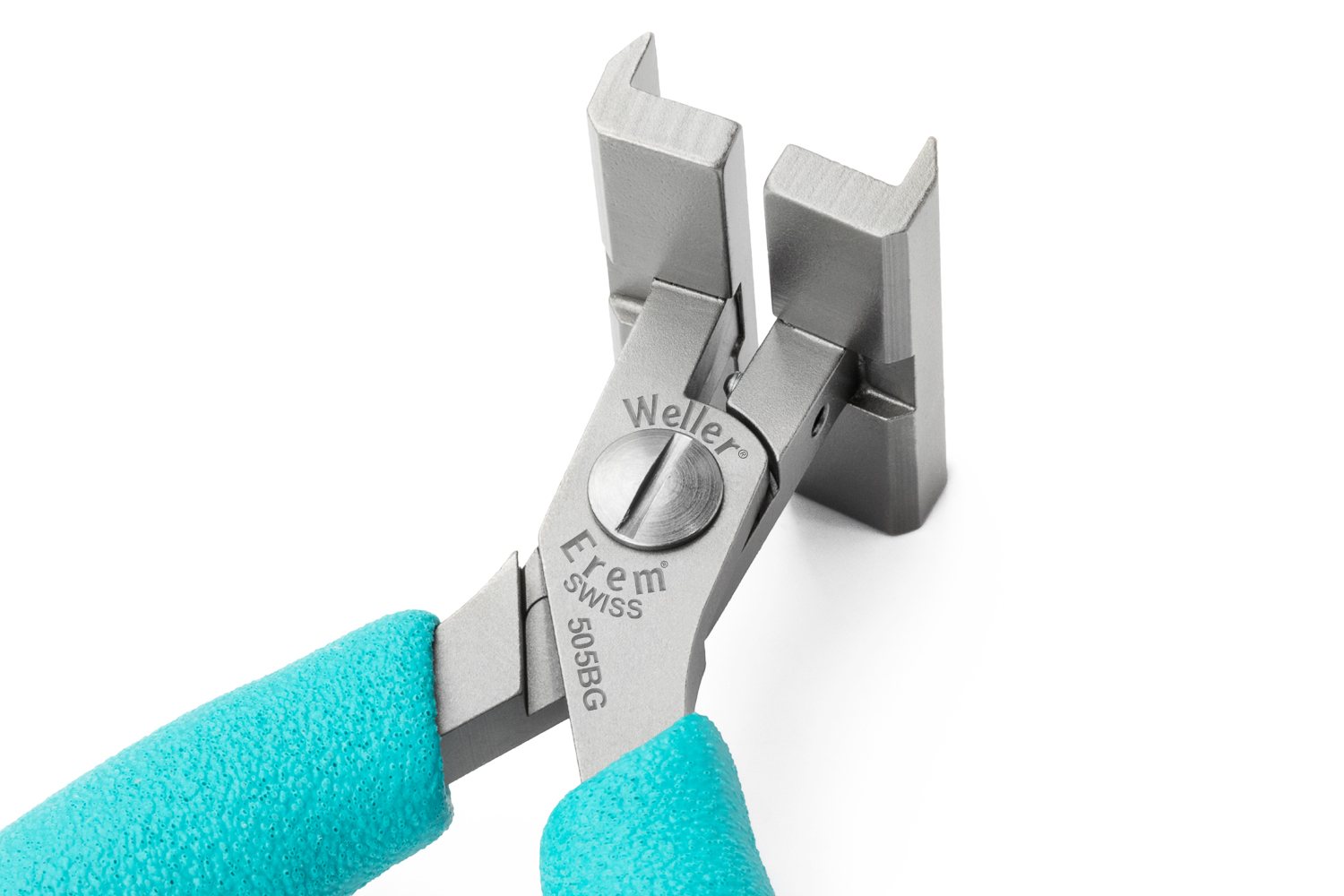 505bg Erem 1-Piece Electronic Pliers Crosshatch Knurled, 120 mm Overall, 8mm Jaw ESD Safe