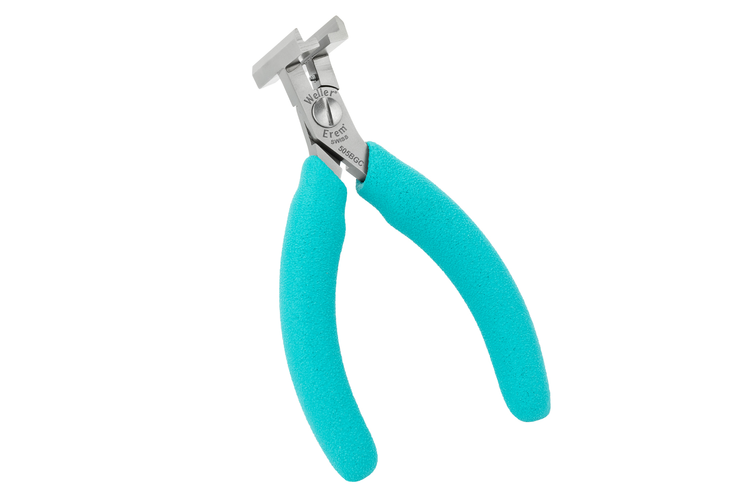 Erem 1-Piece Electronic Pliers Crosshatch Knurled, 120 mm Overall, 8mm Jaw ESD Safe