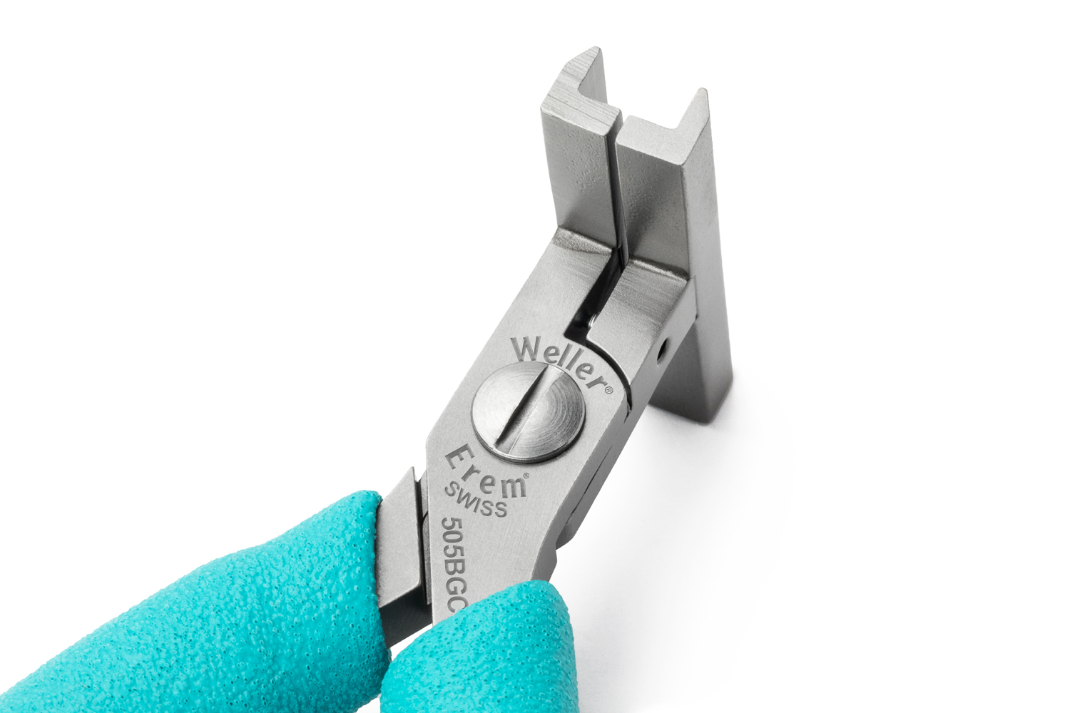 505bgc Erem 1-Piece Electronic Pliers Crosshatch Knurled, 120 mm Overall, 8mm Jaw ESD Safe