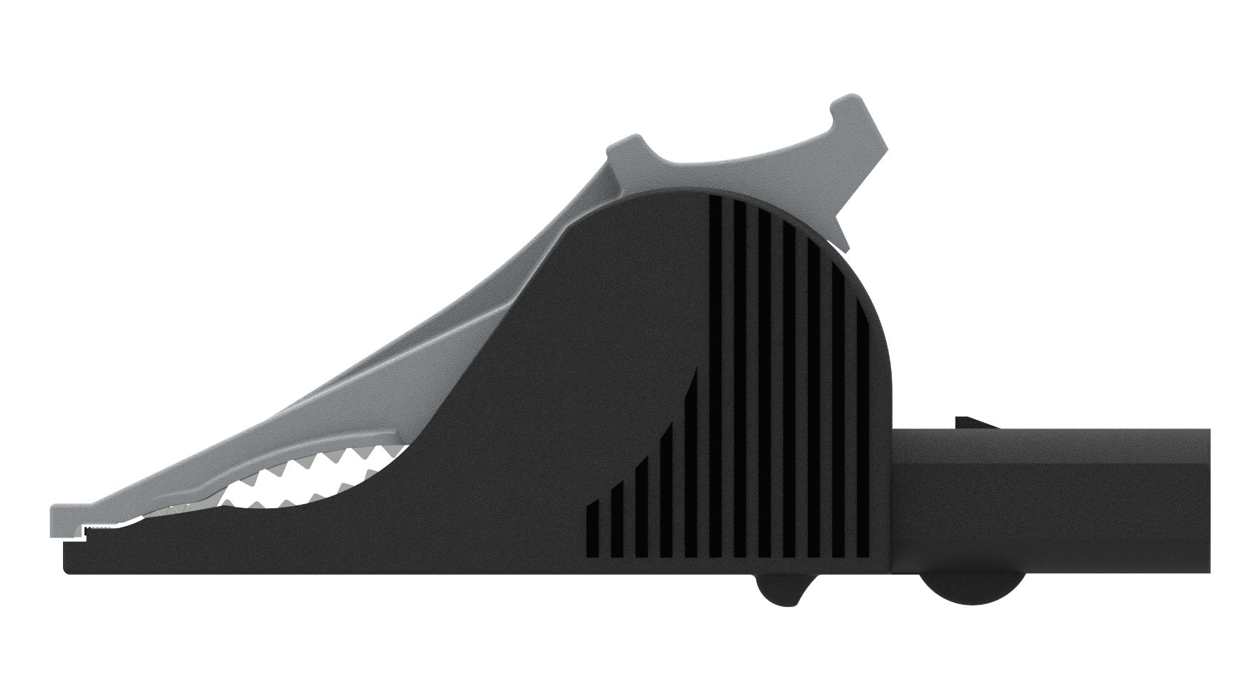 Electro PJP Alligator Clip, Nickel Plated Steel Contact, Black