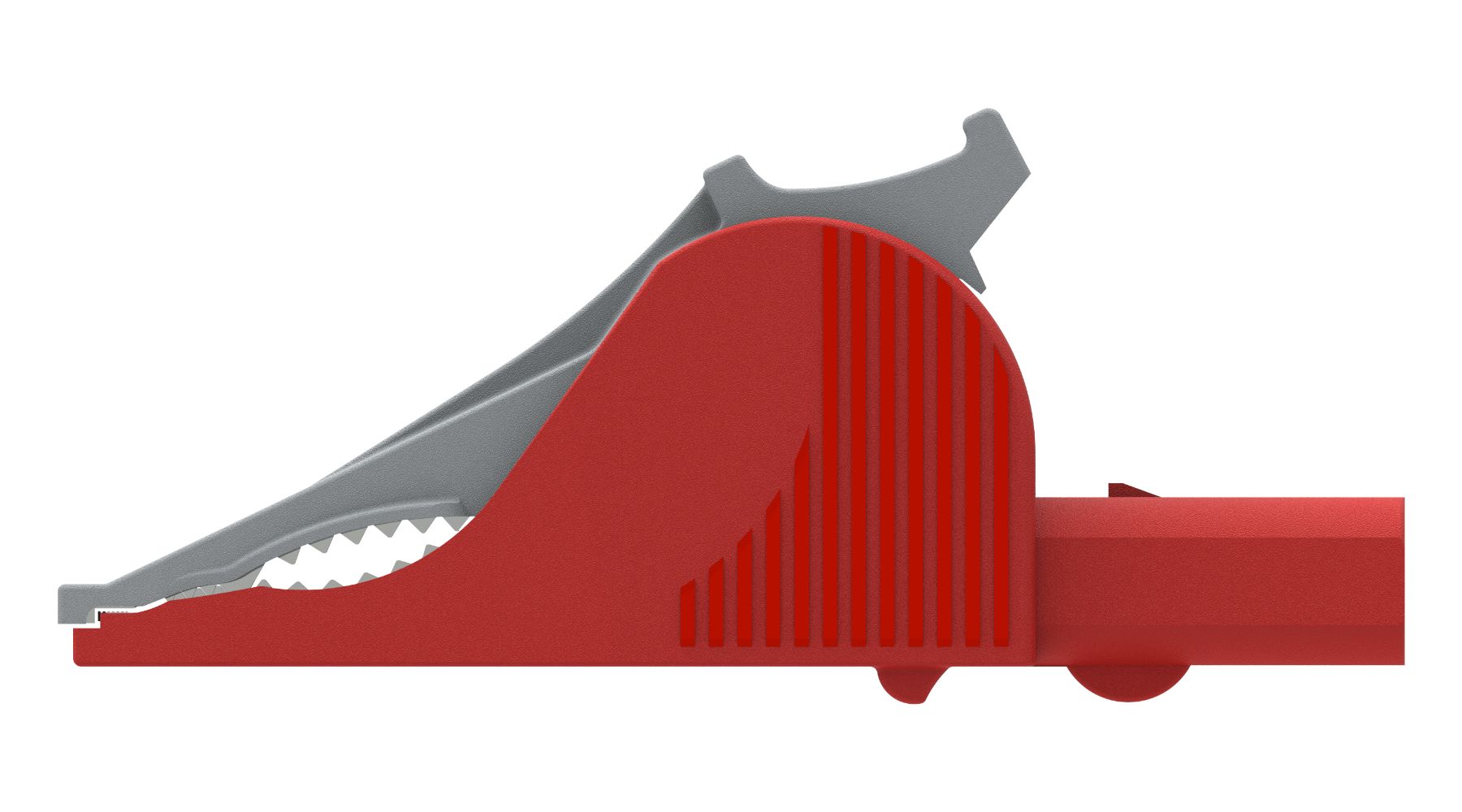 Electro PJP Alligator Clip, Nickel Plated Steel Contact, Red