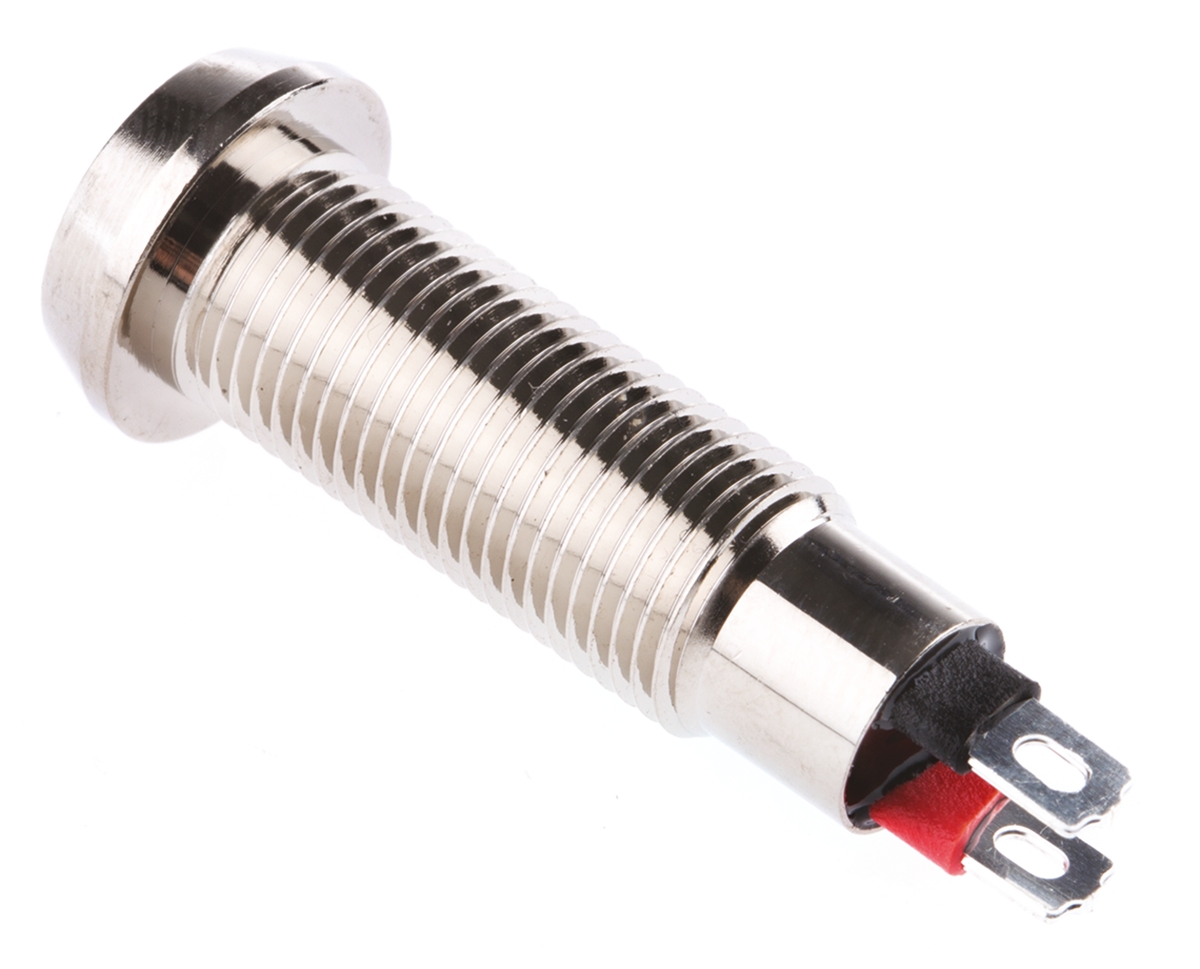 Marl Red Panel Mount Indicator, 24V dc, Solder Tab Termination, IP67