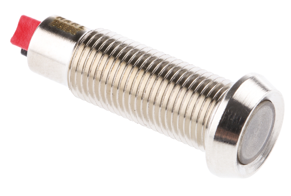 Marl 508 Series Panel Mount LED Indicator, Green Panel Mount Indicator, Solder Tab Termination 28V dc 20 mA, IP67, 8.1