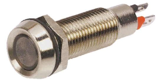Marl 508 Series Panel Mount LED Indicator, Cool White Panel Mount Indicator, Solder Tab Termination 28V dc 19 mA, IP67,