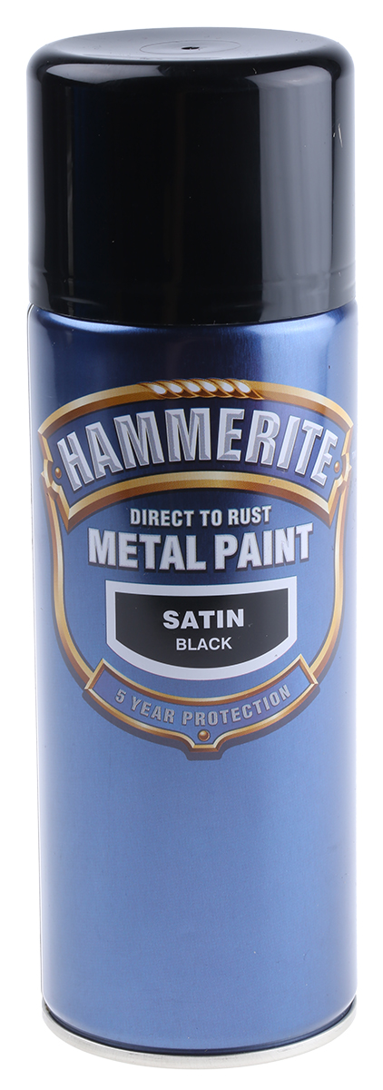 Hammerite 400 ml Black Satin Spray Paint