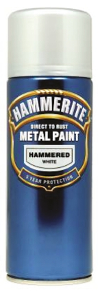 Hammerite 400 ml White Hammered Spray Paint