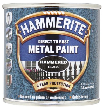 Hammerite Direct to Rust Paint in Hammered Black, 2.5 L