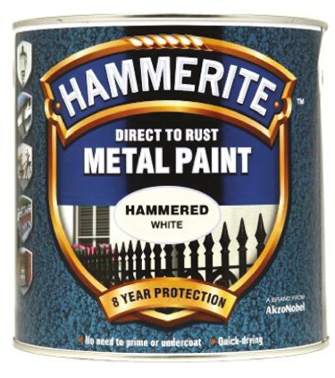 Hammerite Direct to Rust Paint in Hammered White, 2.5 L