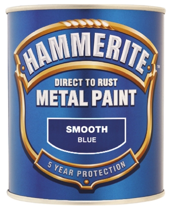 Hammerite Direct to Rust Paint in Smooth Blue, 250 ml